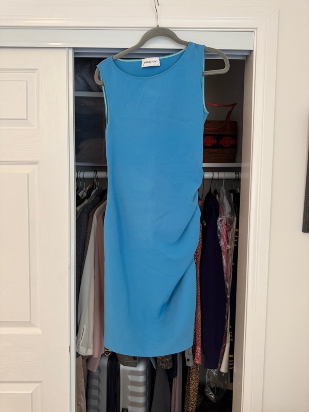 Emilio Pucci Sky Blue Sleeveless Midi Dress